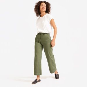 Everlane Surplus Green Wideleg Crop Pants